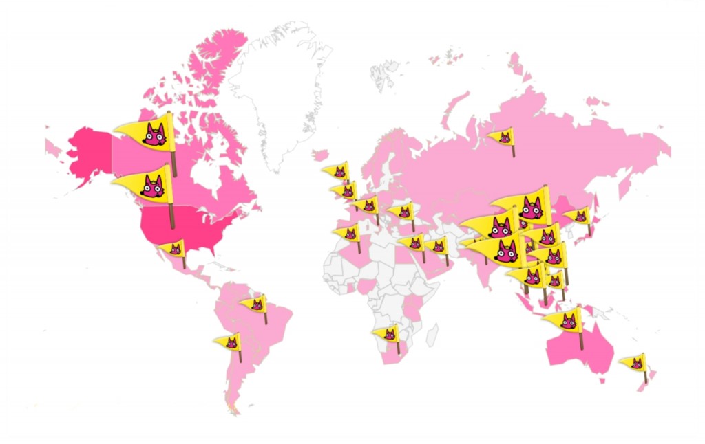 스마트스터디 핑크퐁 콘텐츠 글로벌 마켓 지도 