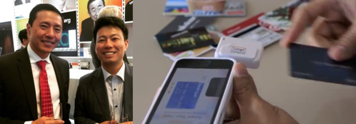 올 5월의 아시아리더십컨퍼런스에서 만난 루프페이 윌 그레일린 CEO. 루프페이의 초기모델은 스마트폰에 동글을 끼우고 카드정보를 입력해 쓰는 것이었다. (사진출처 루프페이)