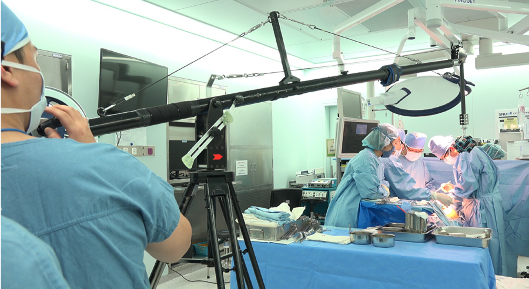 수술현장을 360도로 촬영하여 의료 실습교육에 활용하고 있다. 사진=분당서울대학교병원