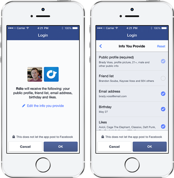 새로운 페이스북 로그인