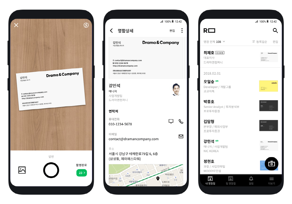 The accumulated number of registered users for business card management