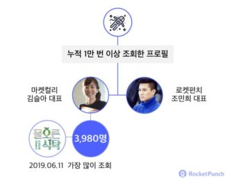 로켓펀치 "누적 회원수 20만, 가장 조회수가 높았던 프로필은.."