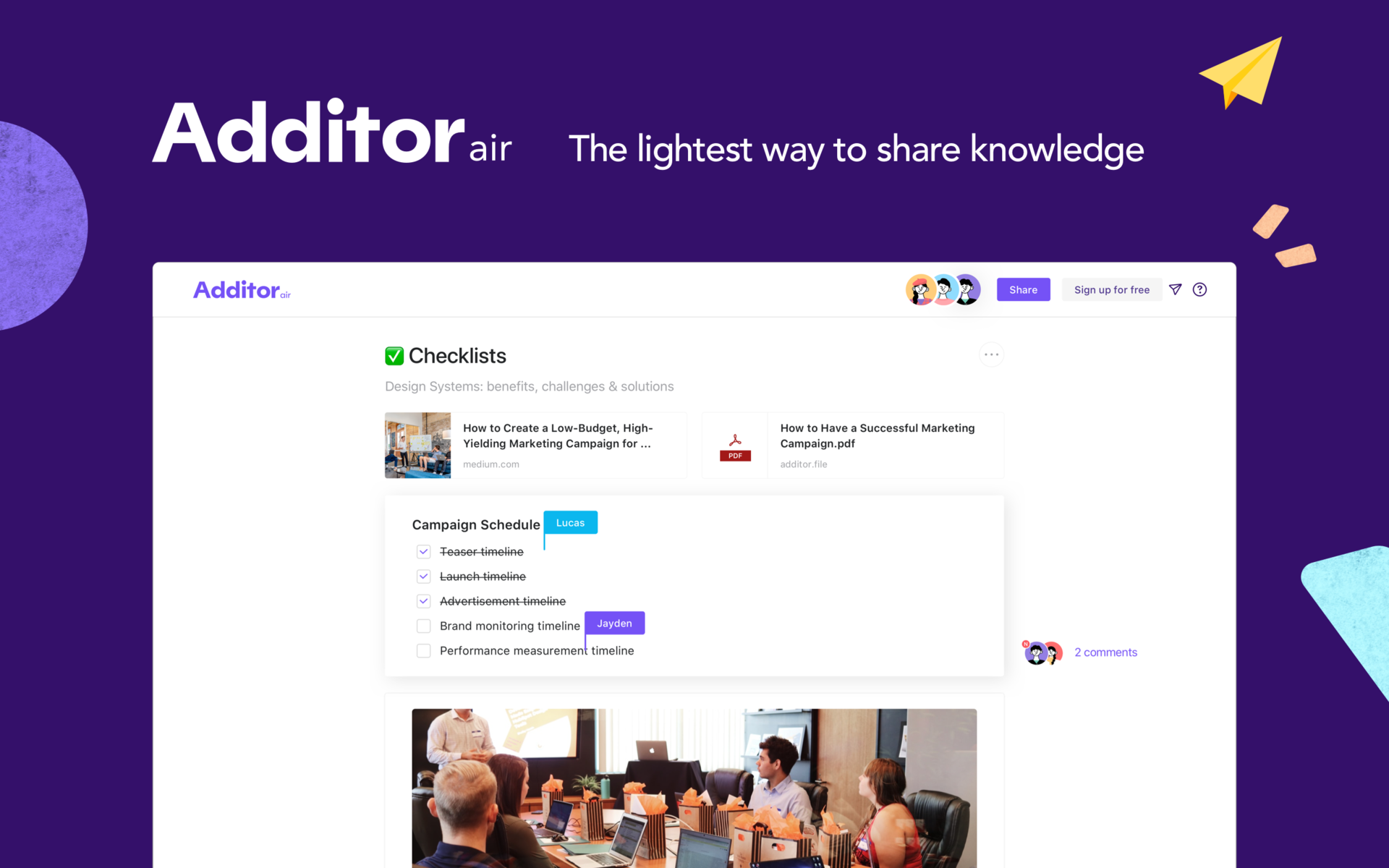 협업툴 애디터, 원격 근무 최적화 서비스 ‘애디터에어’ 출시 - 뉴스 썸네일 이미지