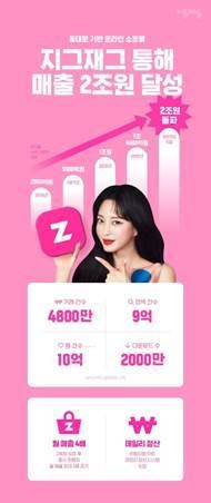 지그재그, 출시 5년 만에 누적 거래액 2조원 돌파