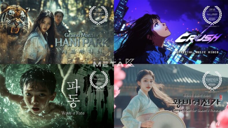 글로벌 인공지능(AI) 영상 콘텐츠 공모전인 '제2회 프로젝트 오디세이'에서 수상한 스튜디오메타케이의 AI 작품들 (스튜디오메타케이 제공)